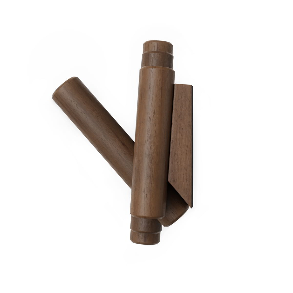 Wandkapstok Umbra Picket 8 haken Walnoot hout