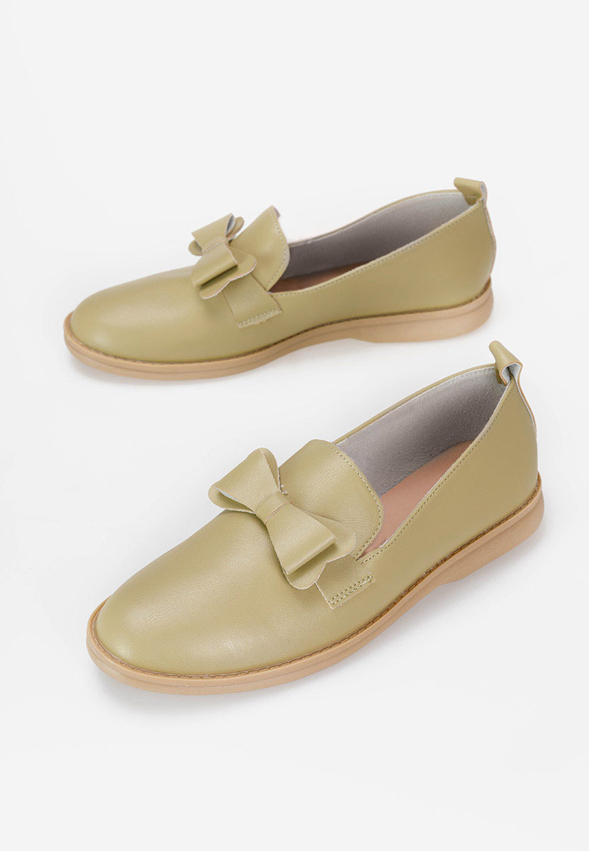 Mocassins femme verts Andeva