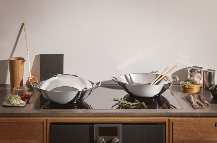 Eva Trio Stainless Steel Wok 5,0 l Ø32 cm Polished steel