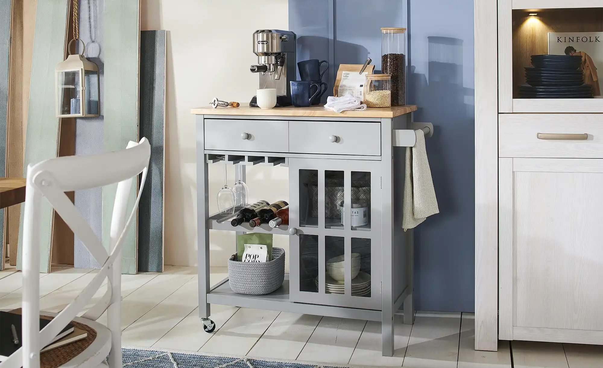 Servierwagen in Landhaus-Optik Butcher