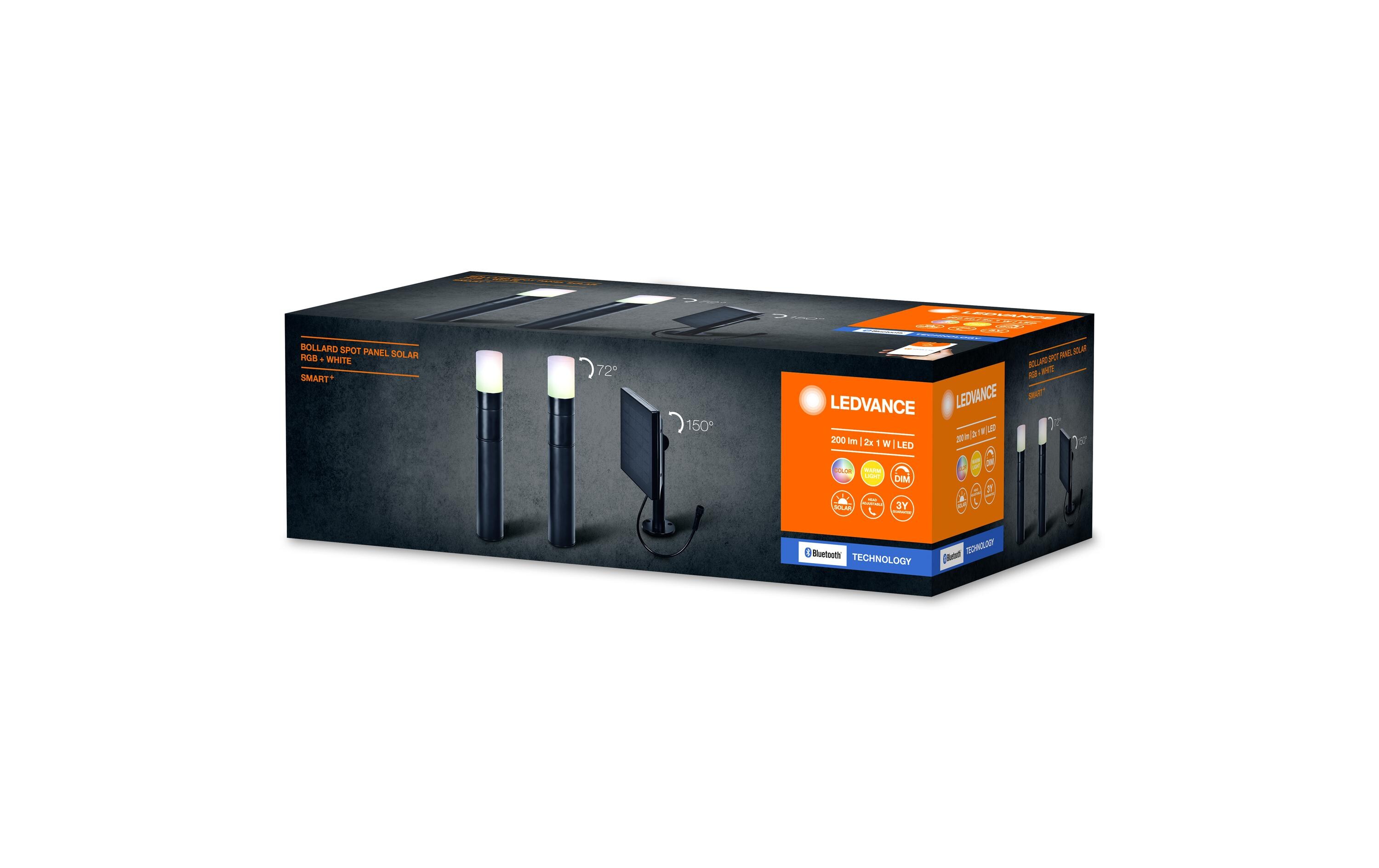Strahler Smart+ Solar, Spot & Bollard, BT, SchwarzOutdoor Smart Solar Spot & Wegeleuchte