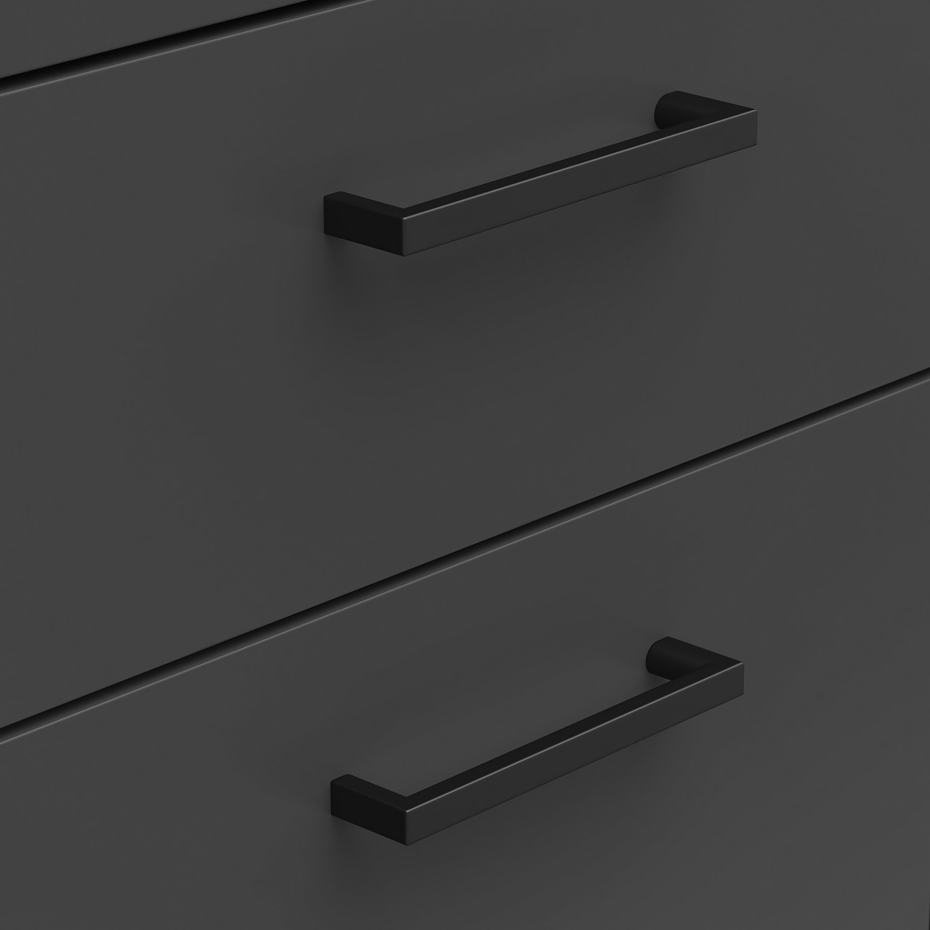 Sideboard - anthrazit - 115 cm hoch