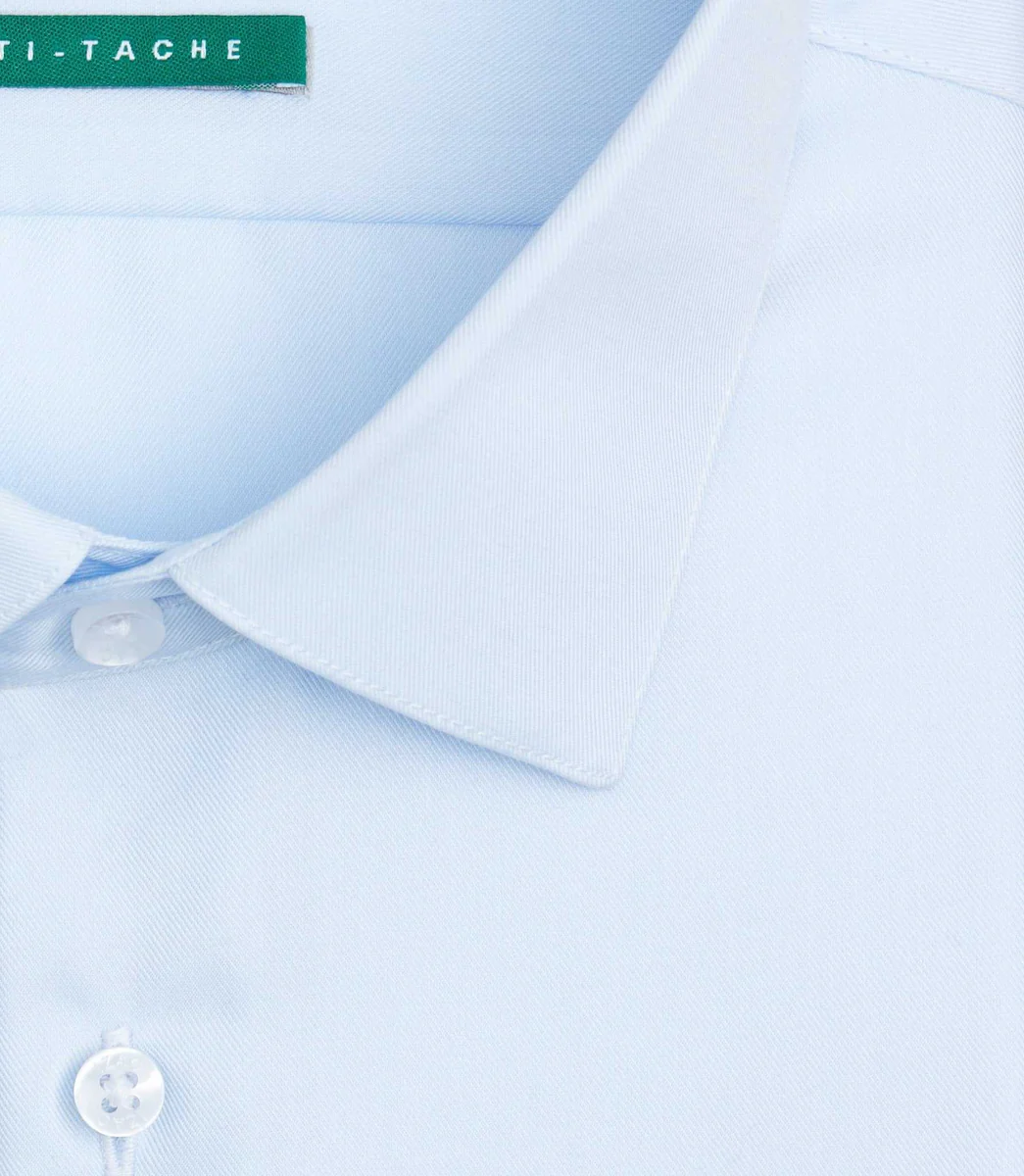 Chemise anti-tâche bleu ciel 