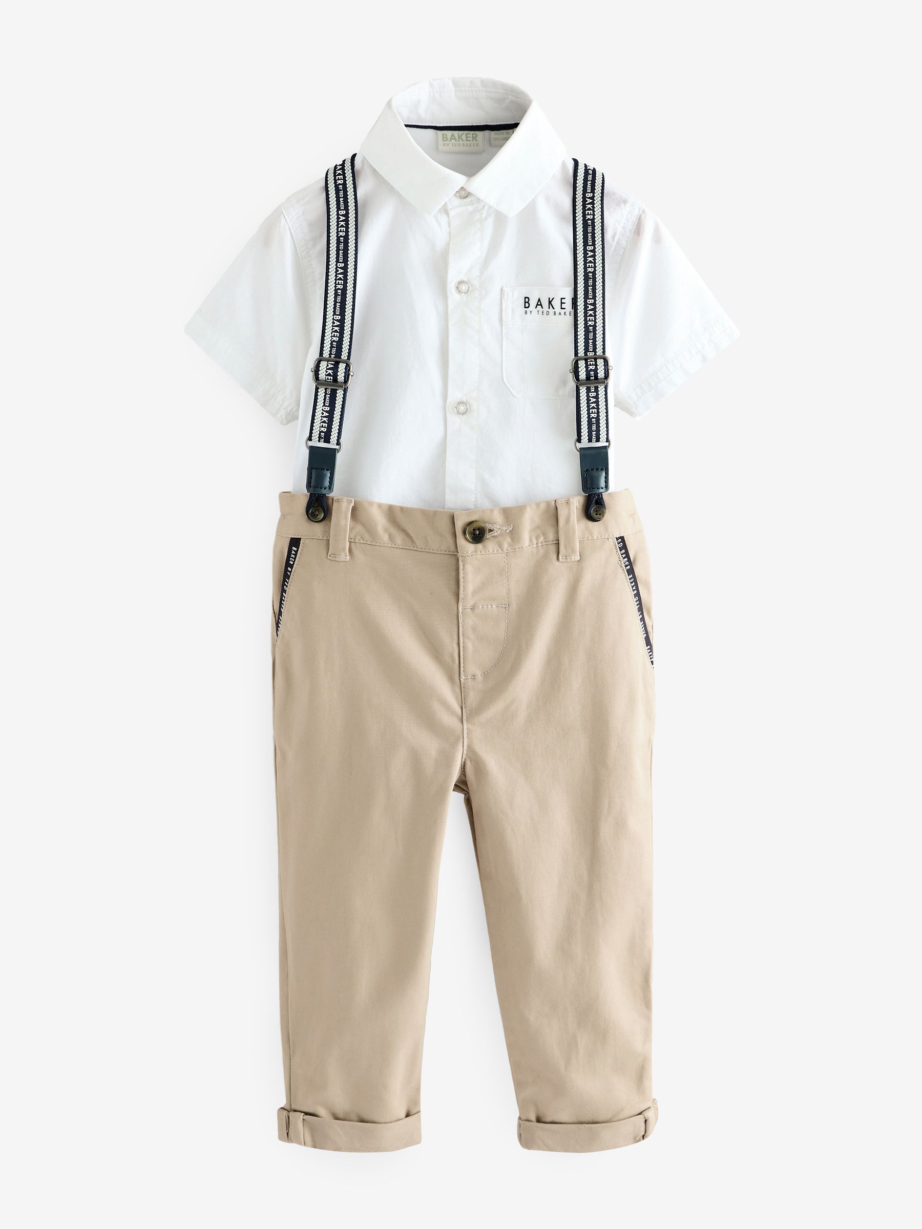 Baker by Ted Baker set van overhemd, broek en bretels