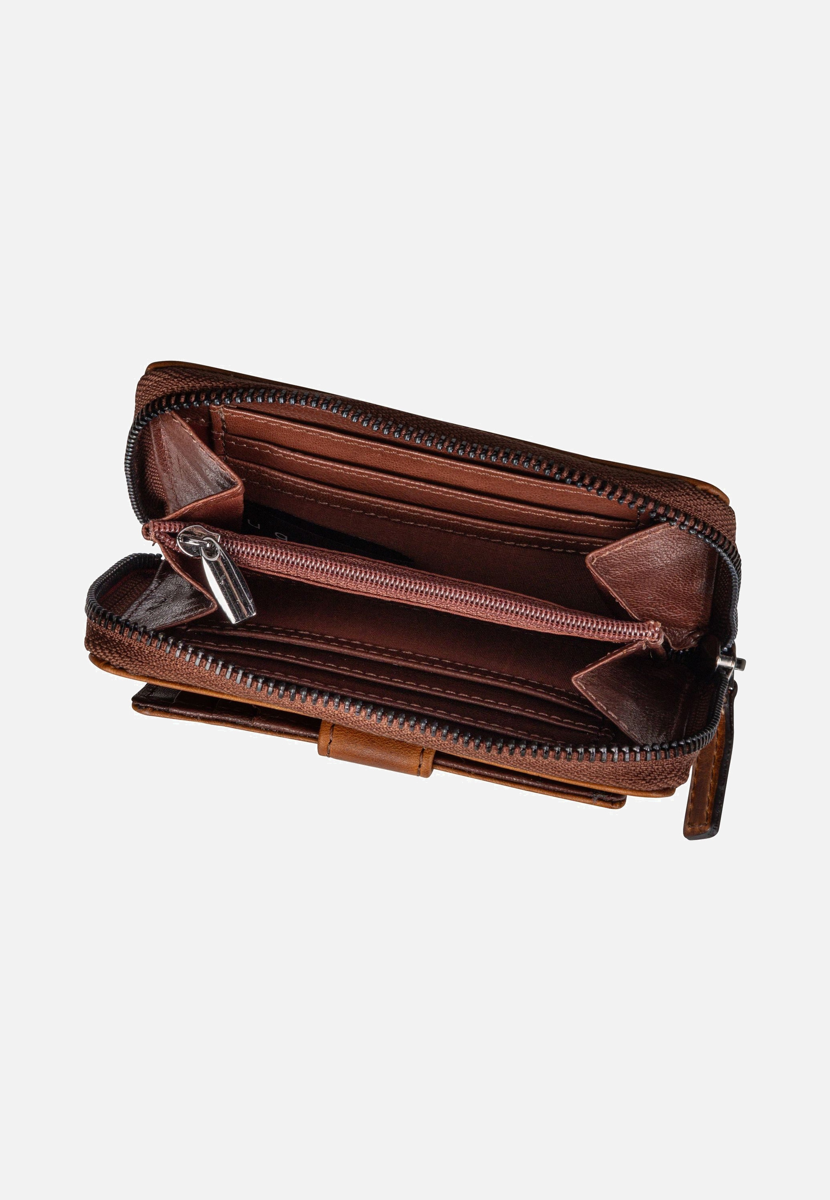 Nevio Zip 5911 Cognac - Portemonnaie