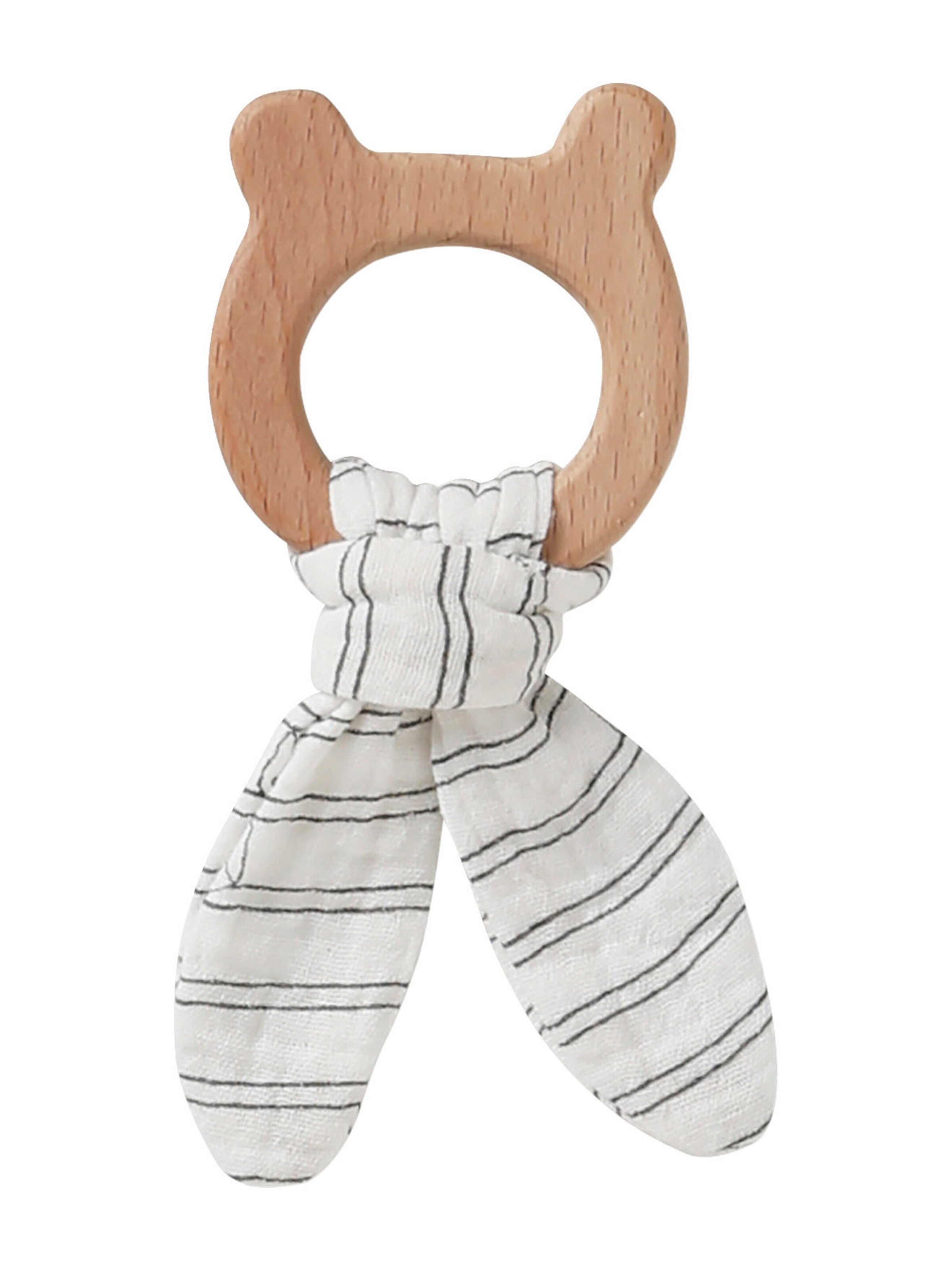 Vertbaudet Baby Geschenk-Set: Wickeltuch, Schmusetuch & Greifling pack weiß/orange fuchs