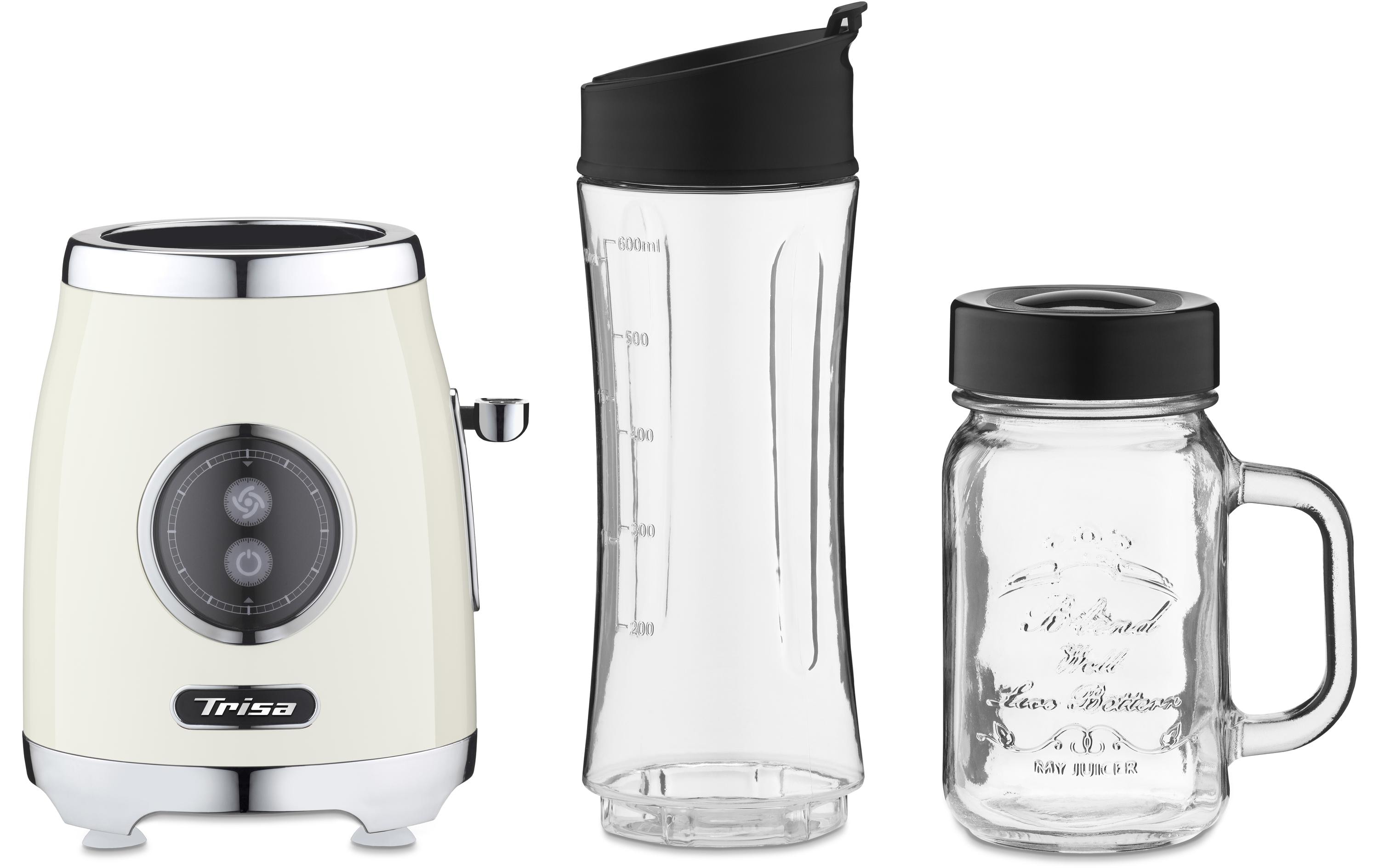 Standmixer Mix 'n' Joy Weiss-GelbBlender mit Glaskrug und Edelstahlklinge