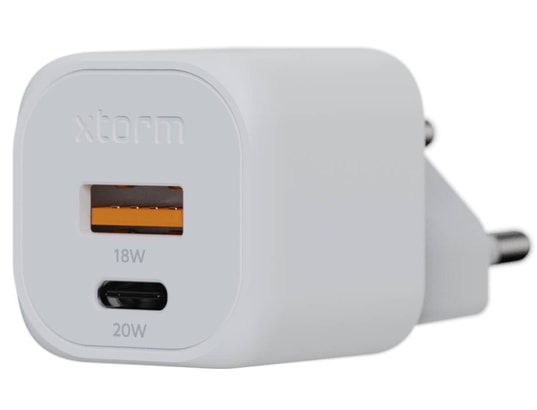 XTORM - Chargeur secteur 20W GaN2 Ultra -1 USB-C 1 USB-A