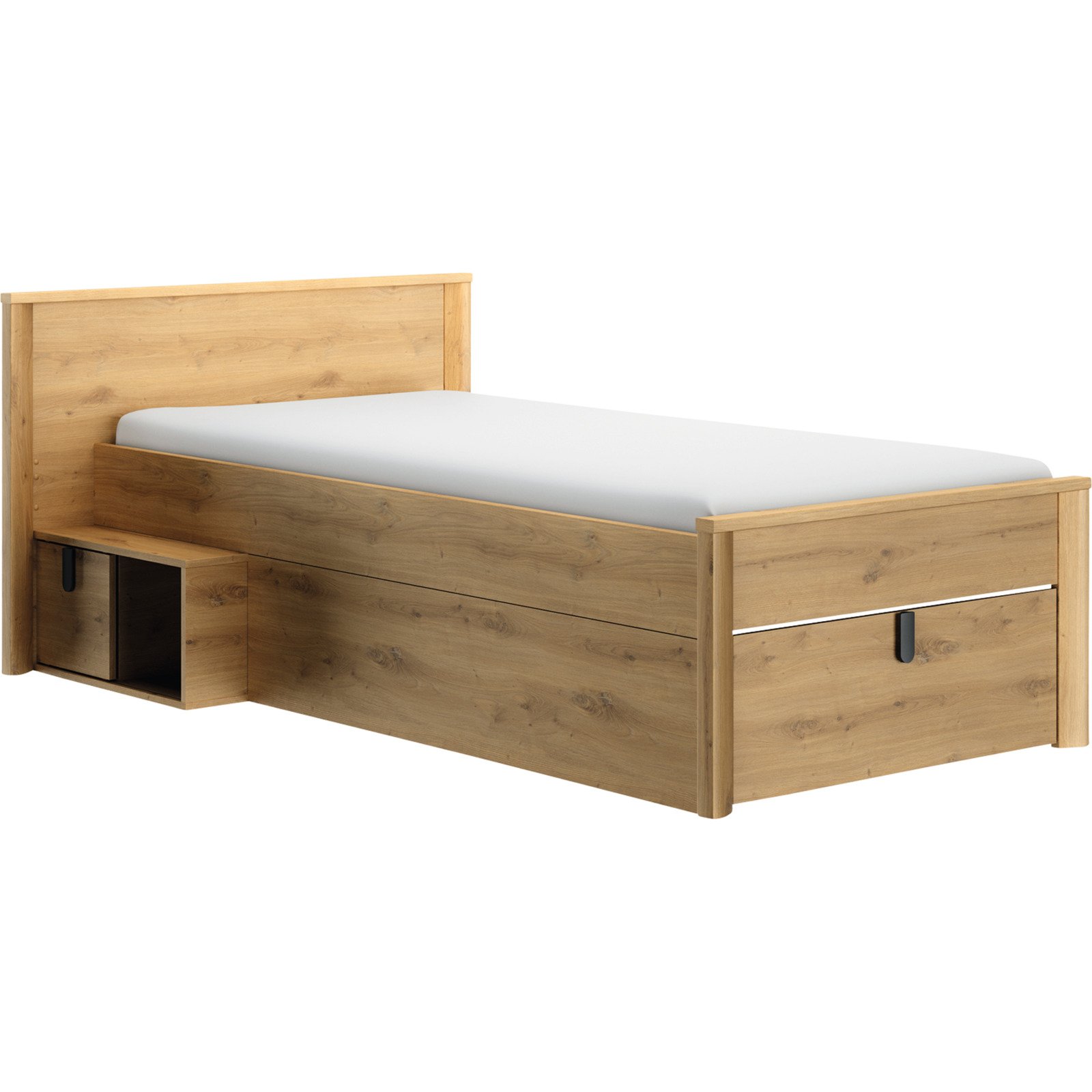 Bett Lugano Dekor Artisan Weiss 123 x 207 cm