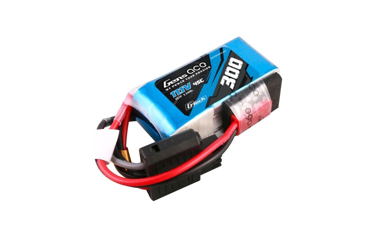 RC-Akku LiPo 300 mAh 11.1 V 45C G-TechKleiner 3S LiPo Akku mit JST / BEC Stecker