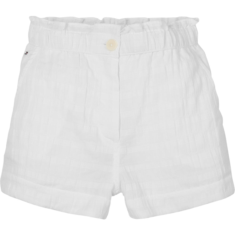 Køb Tommy Hilfiger White Textured Bomuld Shorts