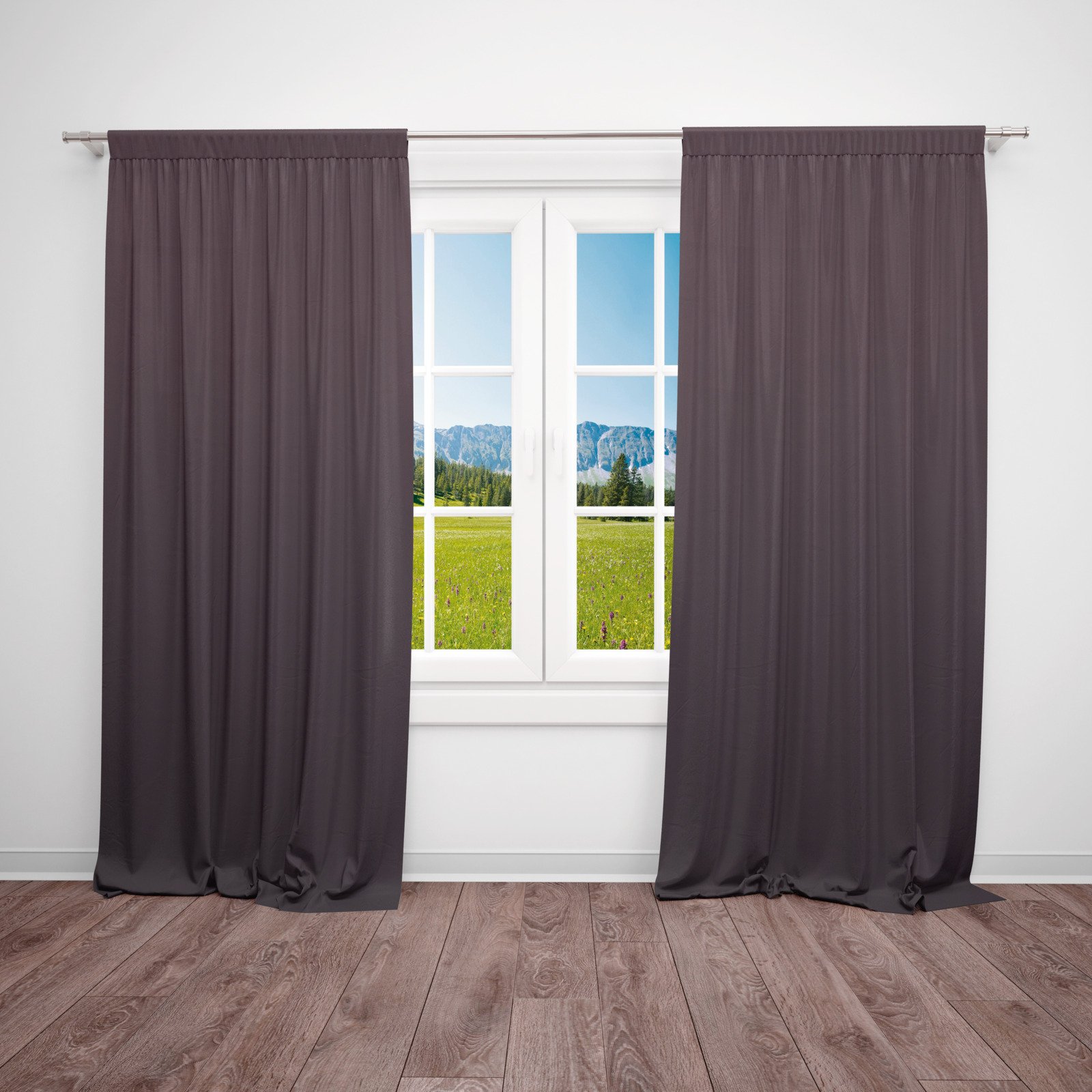 Fertigvorhang Dimout 135 x 245 cm mit Universalband anthrazit
