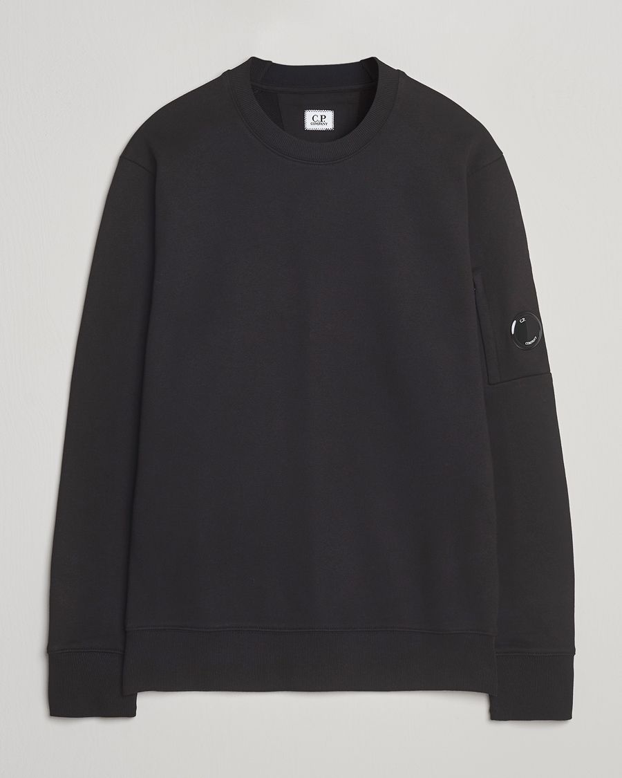 C.P. Company Diagonal Raised Fleece Lens Sweatshirt Black