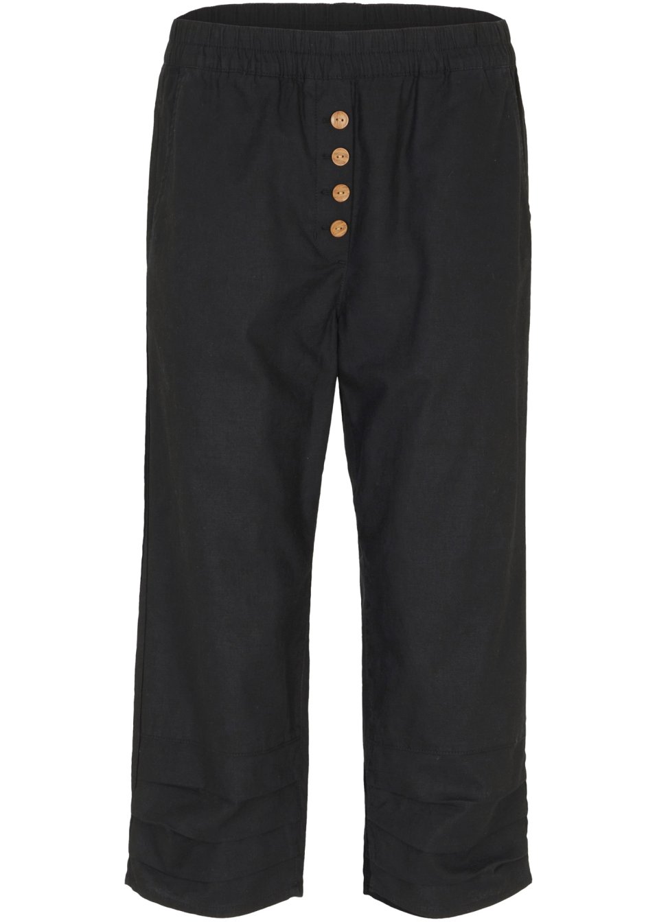 Pantalon 7/8 avec lin majoritaire et taille confortable