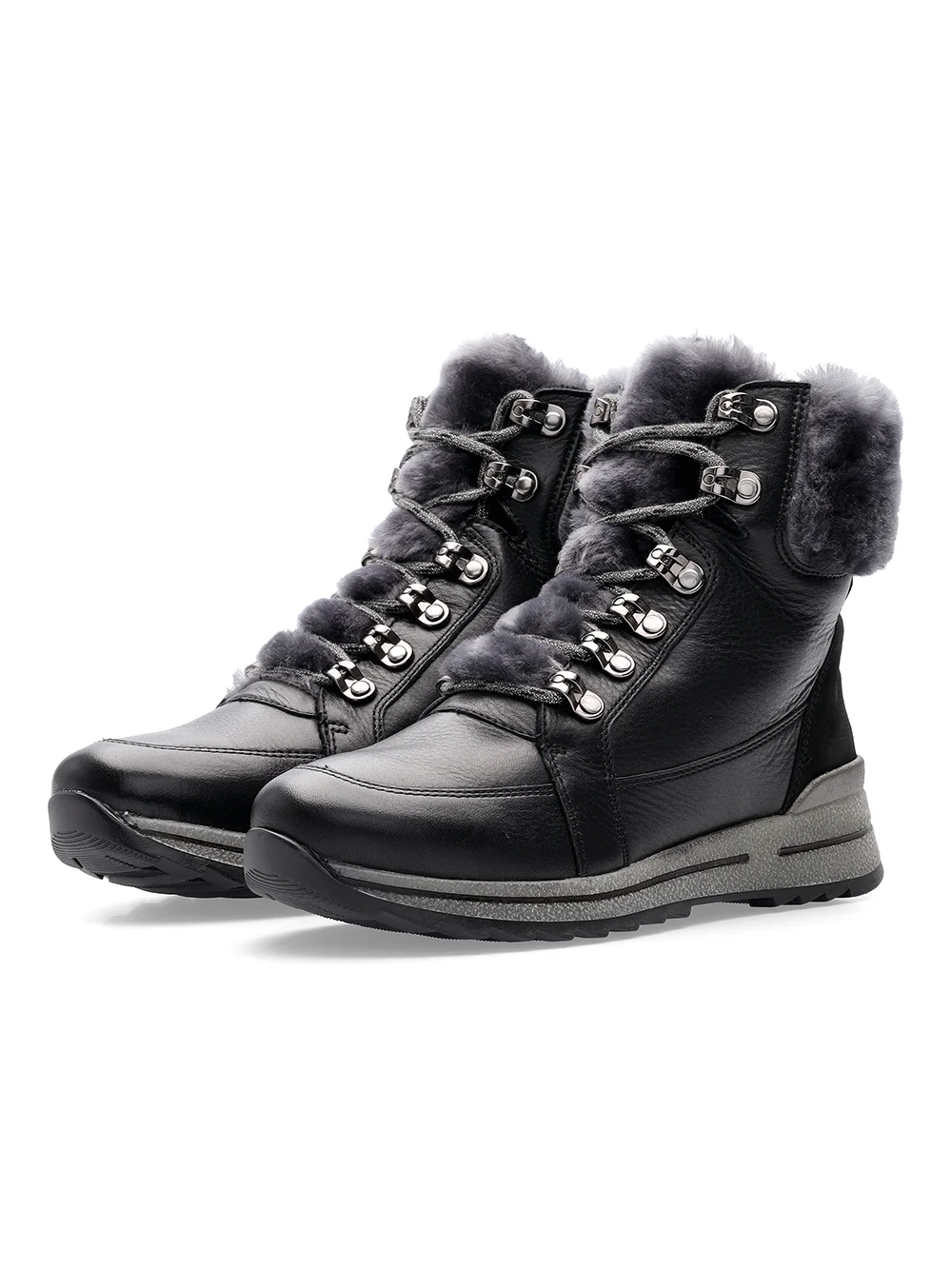 Stiefelette Osaka schwarz-grau