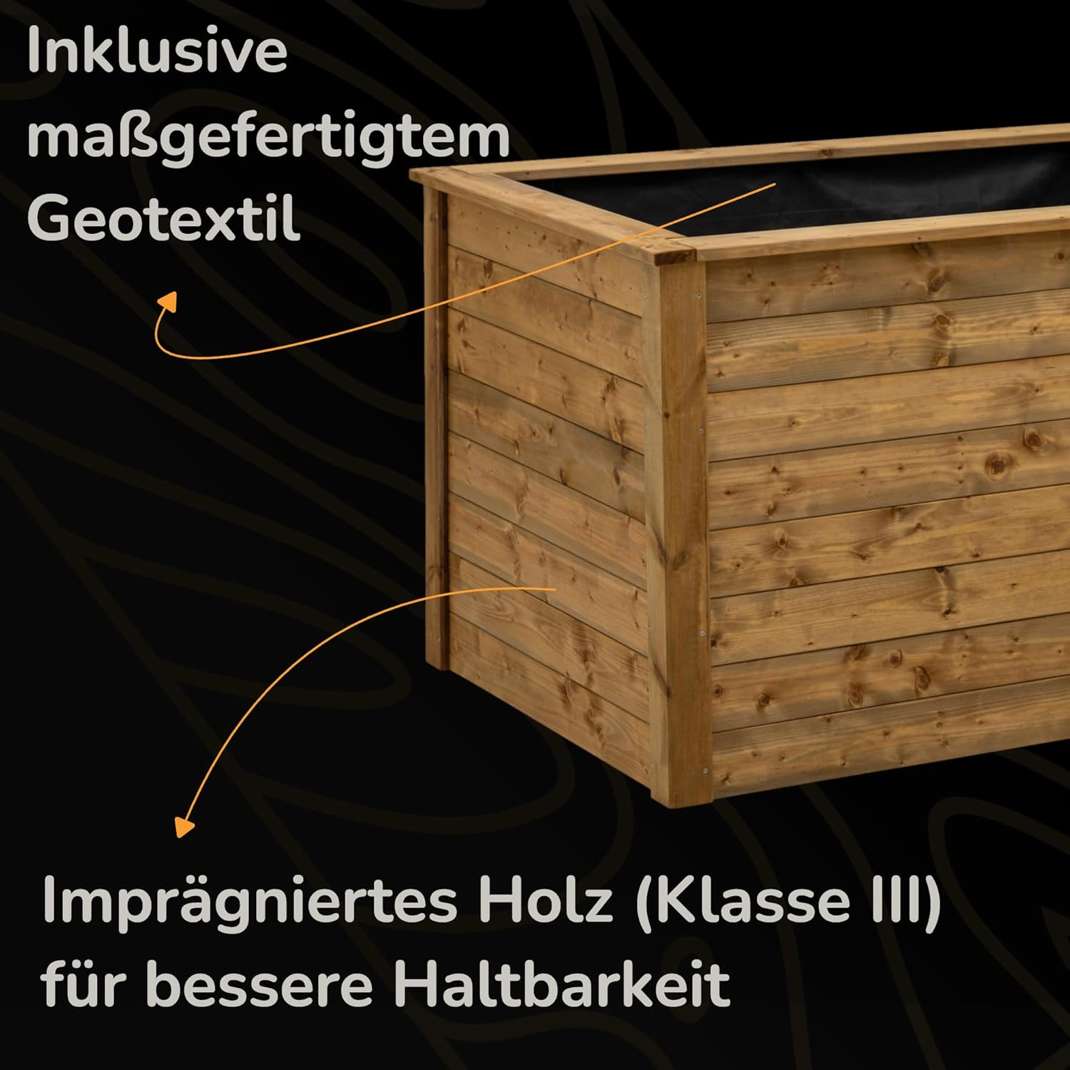Hochbeet Holz Made in Europe, Hochwertige Hochbeete für Garten Holz, Hochbeete-kit, Hochbeet XXL Groß