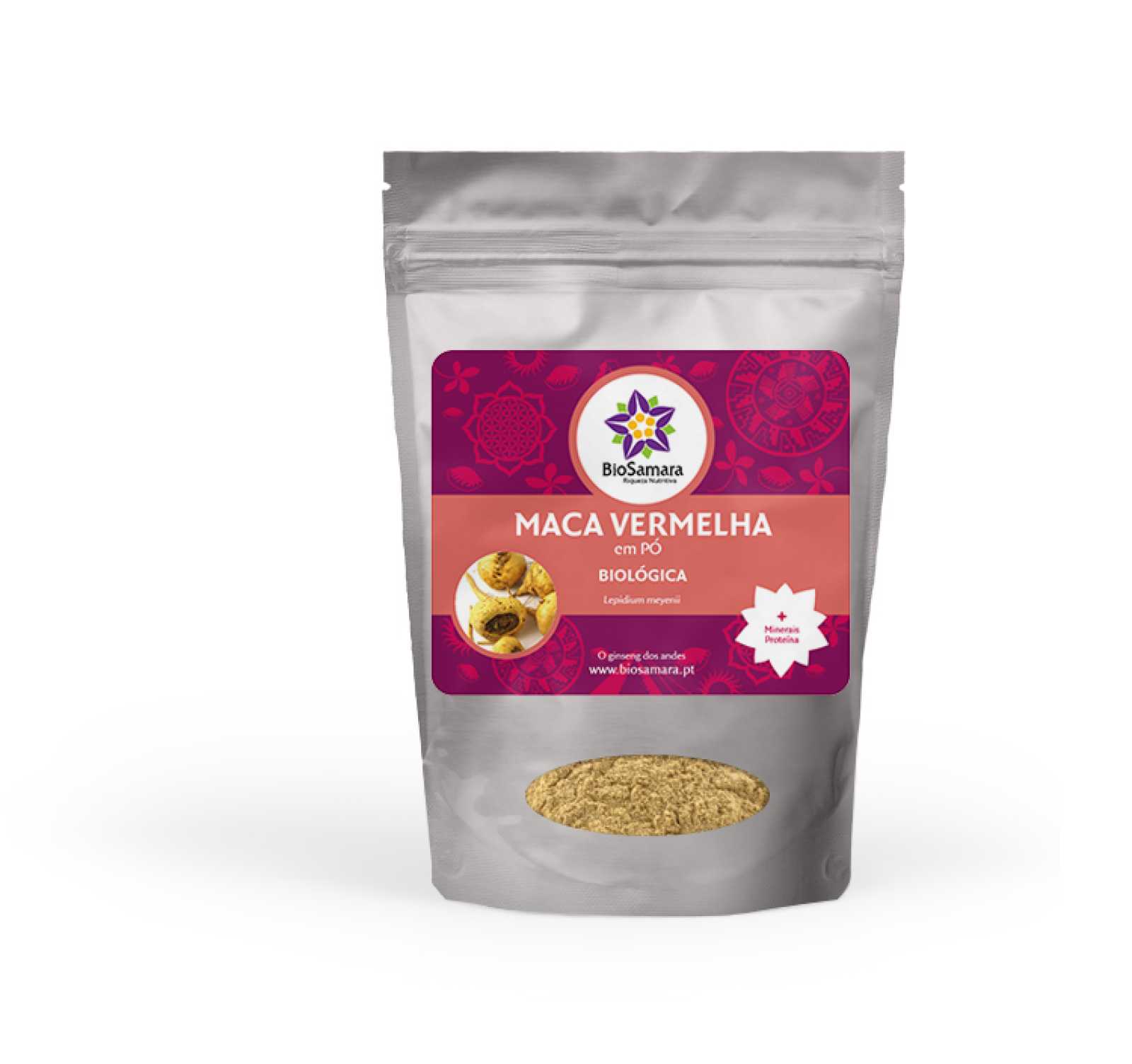 Pó de Maca Vermelha Orgânica Biosamara 125 g