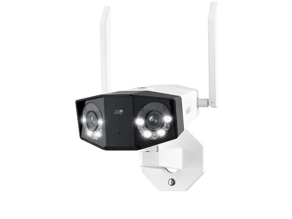 Reolink Duo Series 2 WiFi - Netværksovervågningskamera - udendørs, indendørs - vejrbestandig - farve (Dag/nat) - 8 MP - 4608 x 1728 - 4K - fast brændvidde - audio - trådløs - WiFi - LAN 10/100 - H.265 - DC 12 V