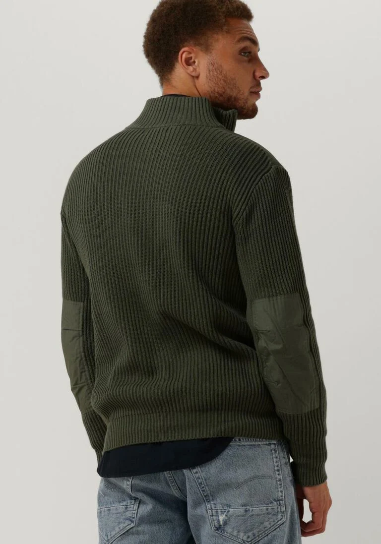 G-STAR RAW groene g-star raw sweater army half zip knit