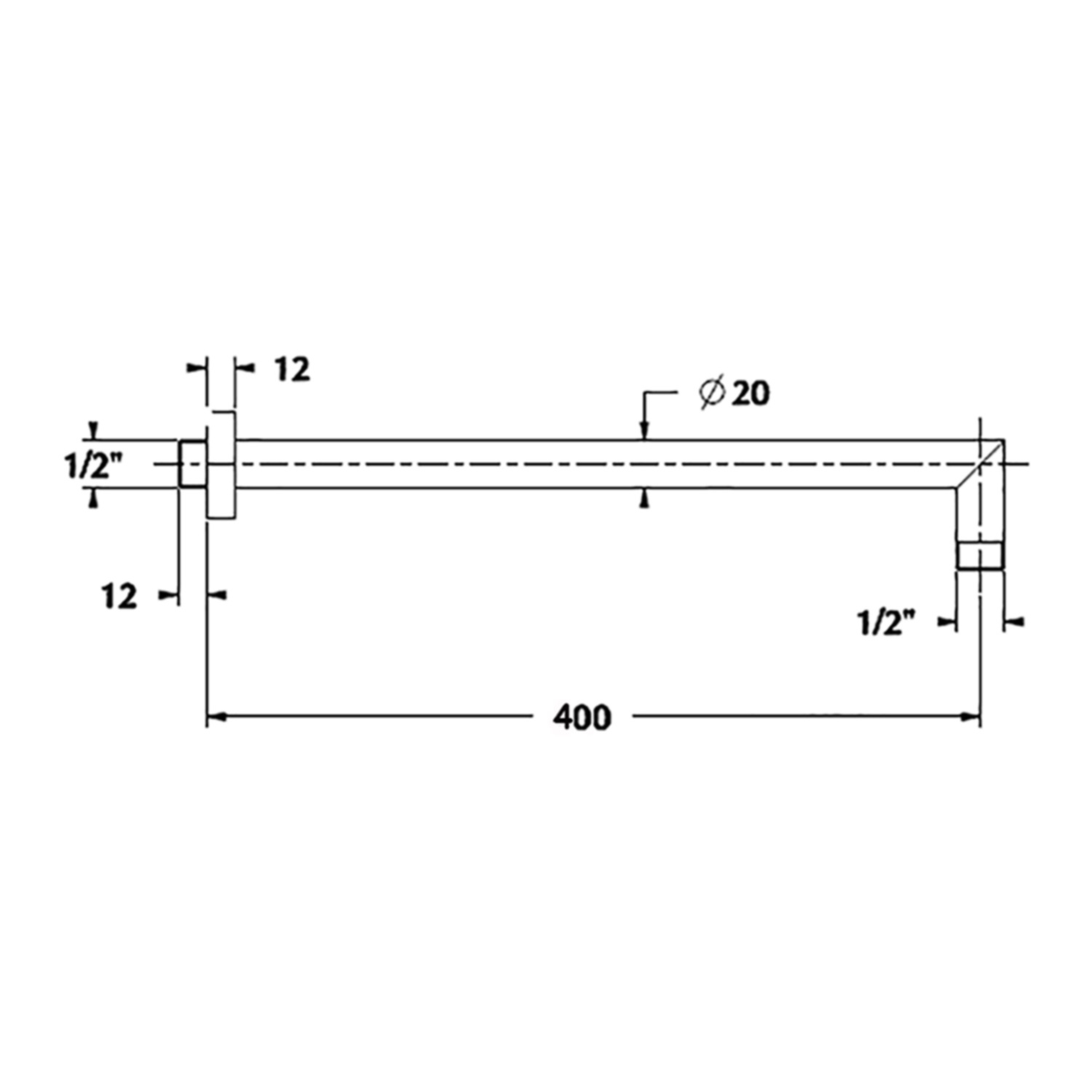 Salenzi Giro wand arm geborsteld messing 40cm