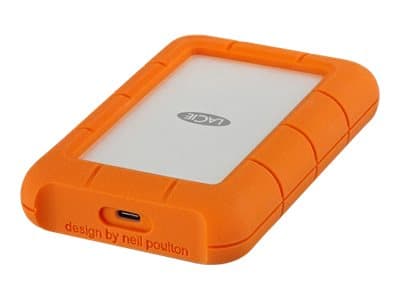 LaCie Rugged USB-C STFR5000800 - Harddisk - 5 TB - ekstern (bærbar) - USB 3.1 Gen 1 (USB-C kontakt) - med 2-års Rescue Data Recovery Service Plan