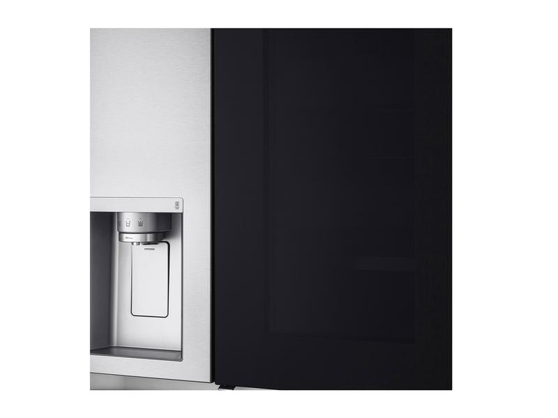 LG Foodcenter GSXV90BSDE Brushed Steel Side by Side Kühlgerät mit Fenster und Innenbeleuchtung