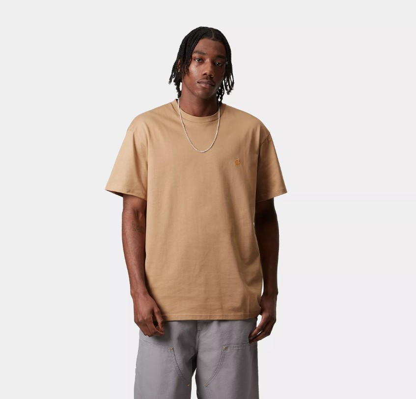 Carhartt WIP SS Chase T-Shirt White / Gold