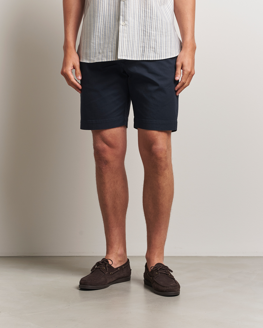 Sunspel Cotton Chino Shorts Navy