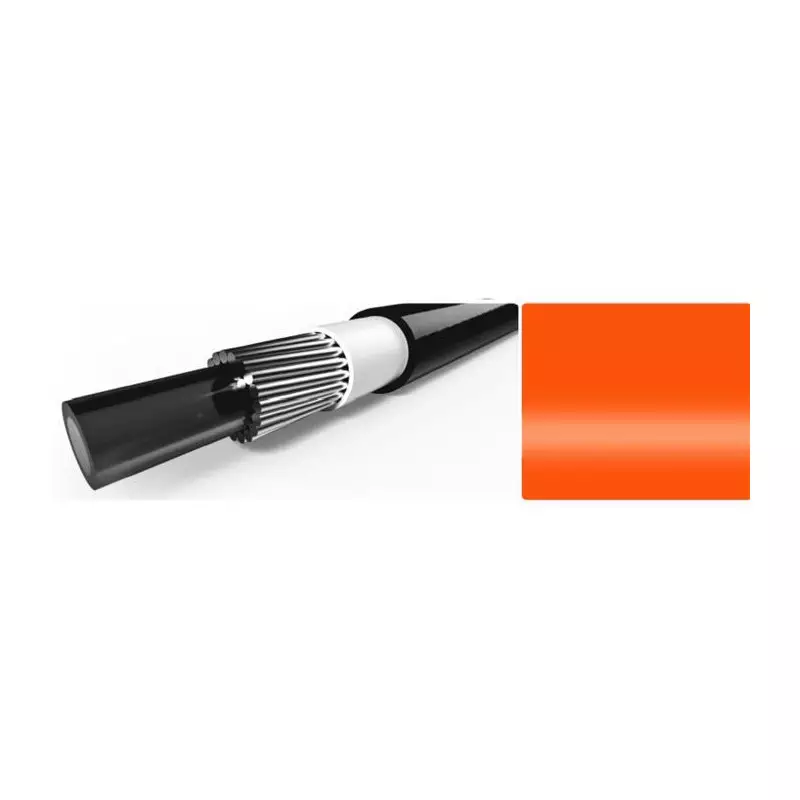 ELVEDES 10m Gaine de transmission Neon Orange avec liner diamètre 4,2mm