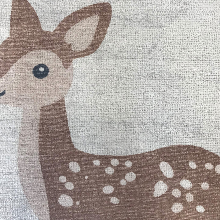 Kinderkamer vloerkleed - Balou Hert Bruin | Speels & Duurzaam