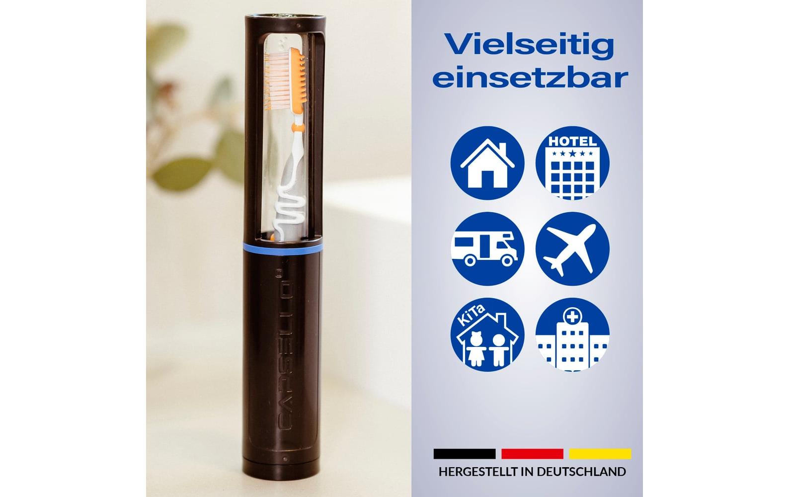 Zahnputzbecher Schwarz/TransparentZahnbürstenbox