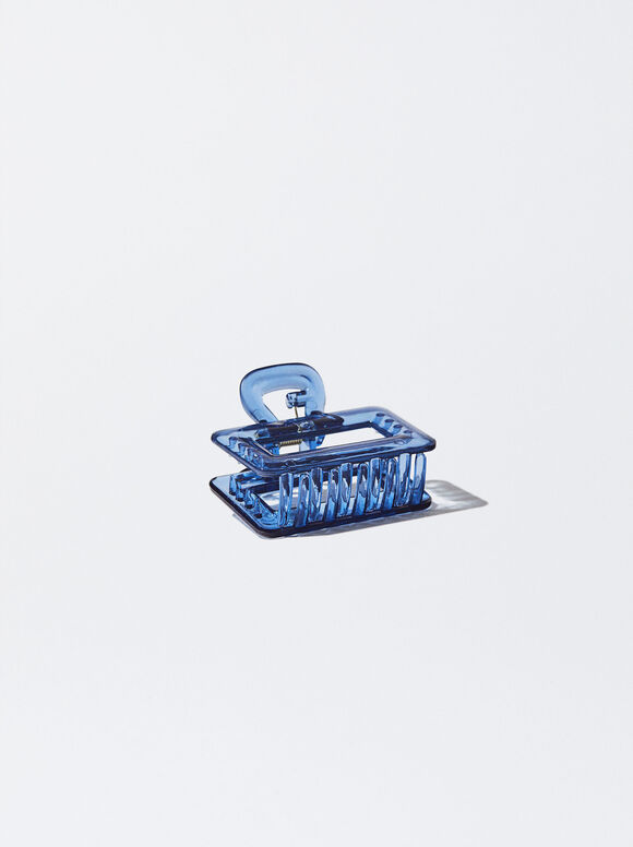 Presilha de cabelo de resina - Azul
