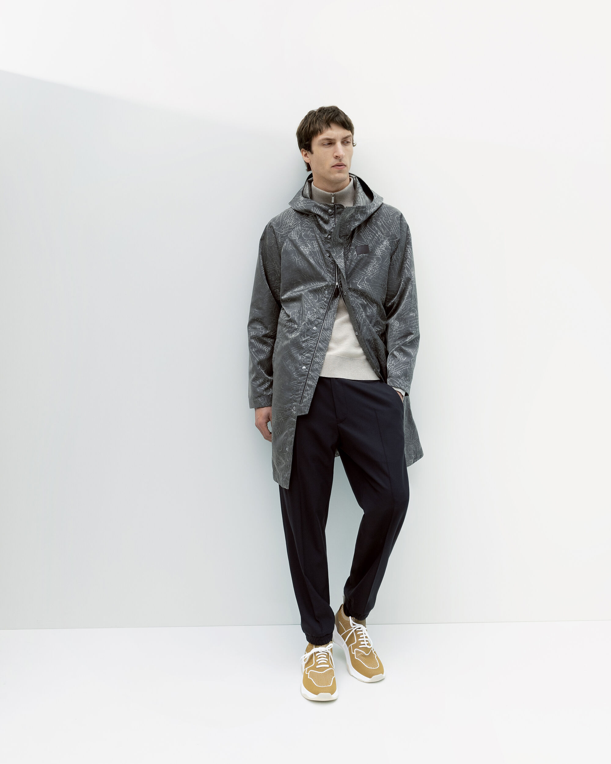 Pantalon De Jogging En Gabardine De Laine Stretch