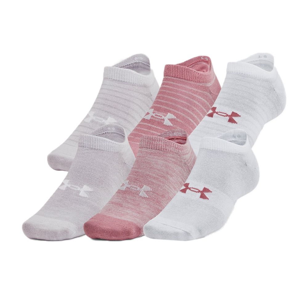 Under Armour UA ESSENTIAL NO SHOW - Chaussettes x6 pink elixir/pink elixir/halo gray