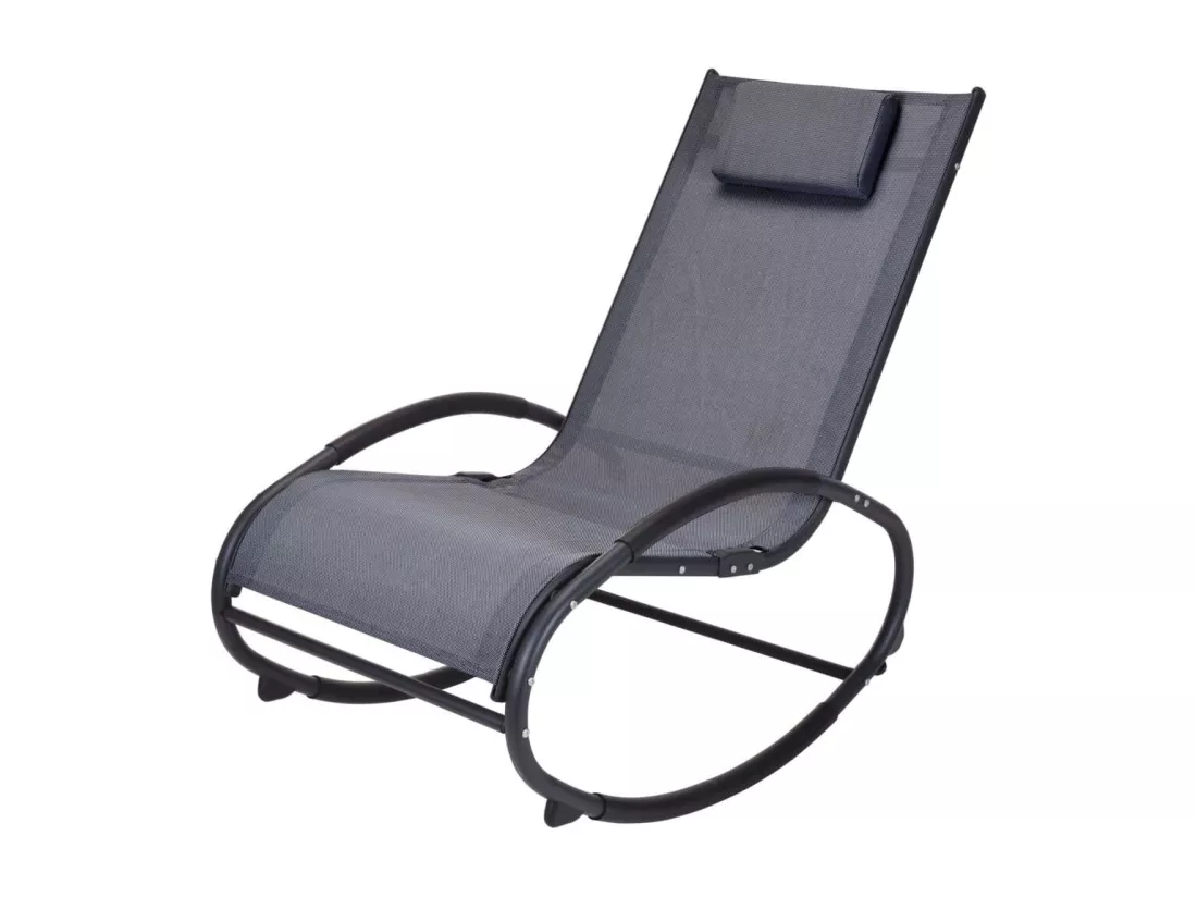 Chaise à bascule Gris foncé