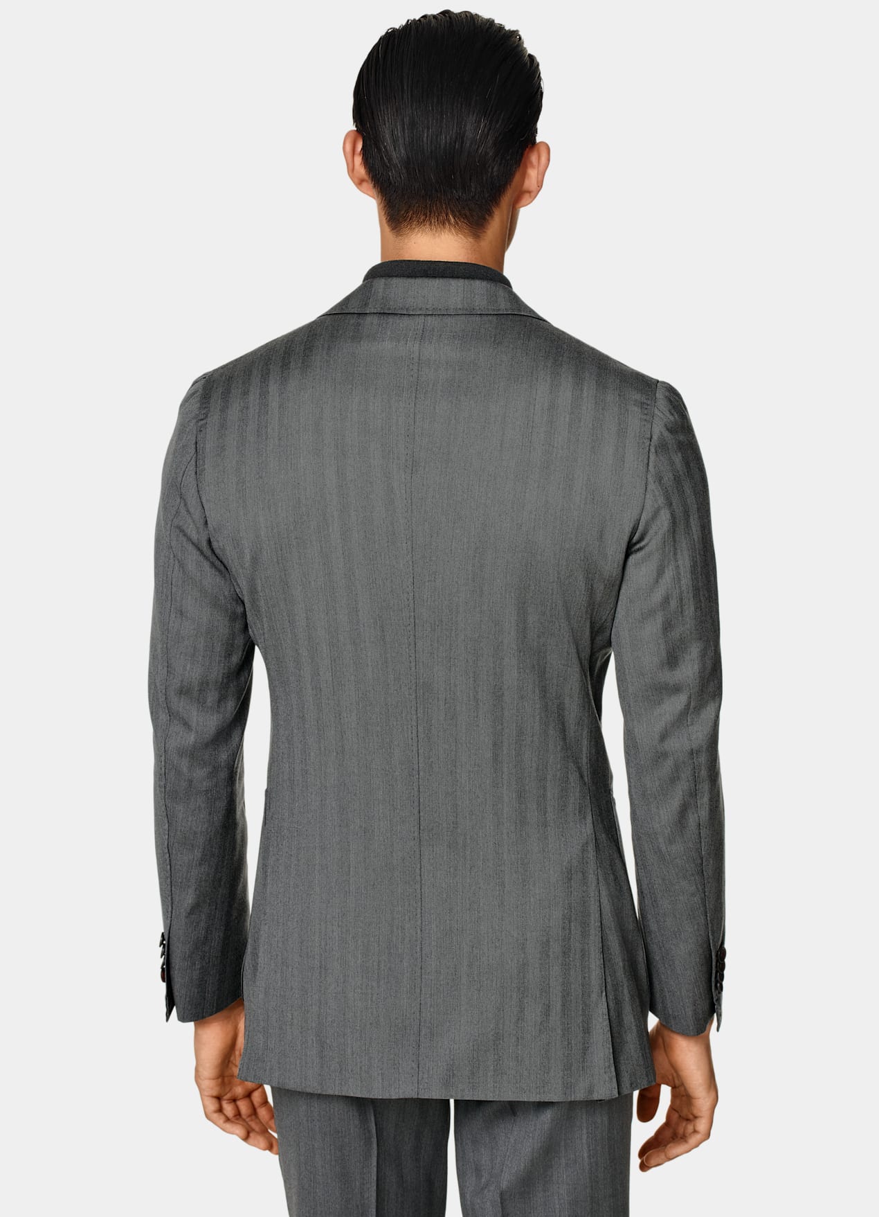 Costume Havana coupe Tailored gris moyen à chevrons