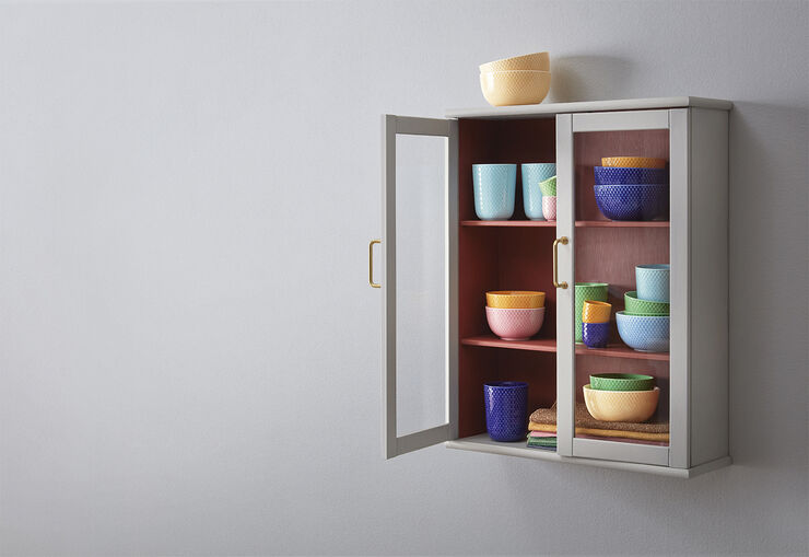 Lyngby Porcelæn Herringbone Dækkeserviet 43x30 cm rosa 82% bomuld recycled, Lyserød