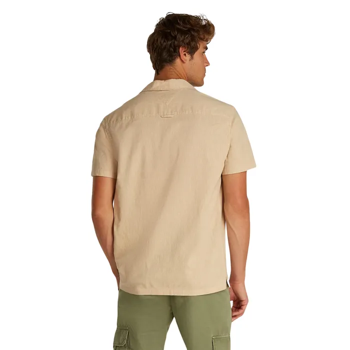Tommy Hilfiger Regular Fit Linnen Blend SS Overhemd Heren