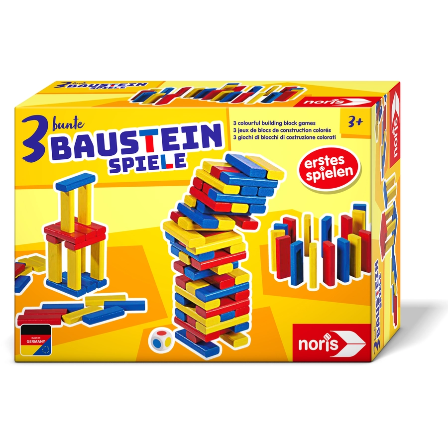 Noris 3 bunte Bausteinspiele
