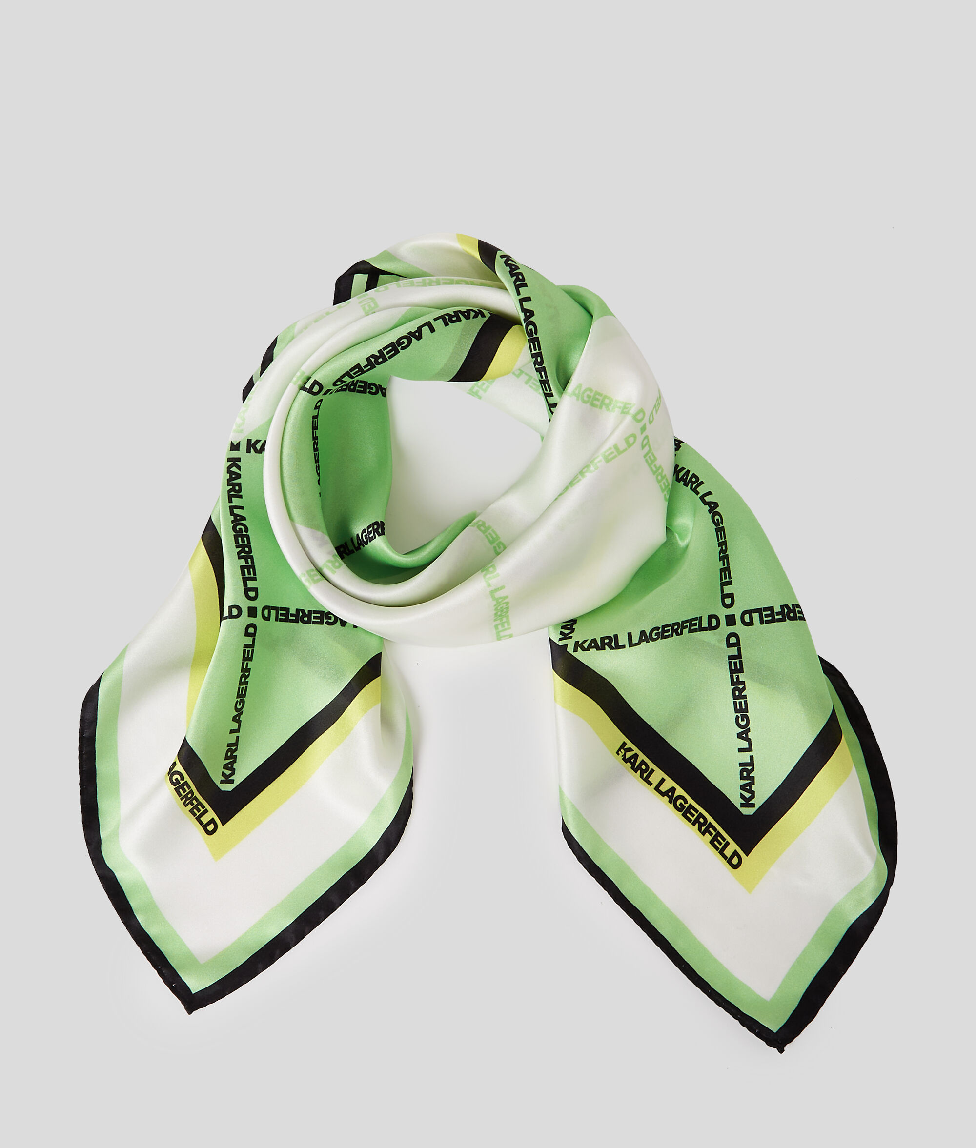 FOULARD EN SOIE AVEC LOGO K/ESSENTIAL EN FORME DE LOSANGE