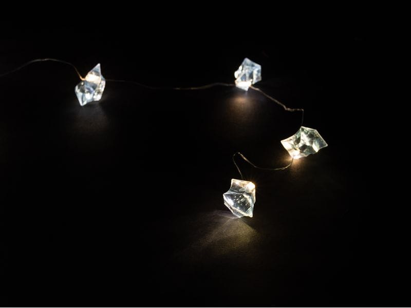 COCON Lichterkette LED Glitzersteine, Blau, 1.9 m Dekorative Beleuchtung