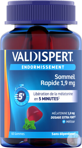 Valdispert Endormissement Sommeil Rapide 1,9mg Complément Alimentaire 60 Gommes