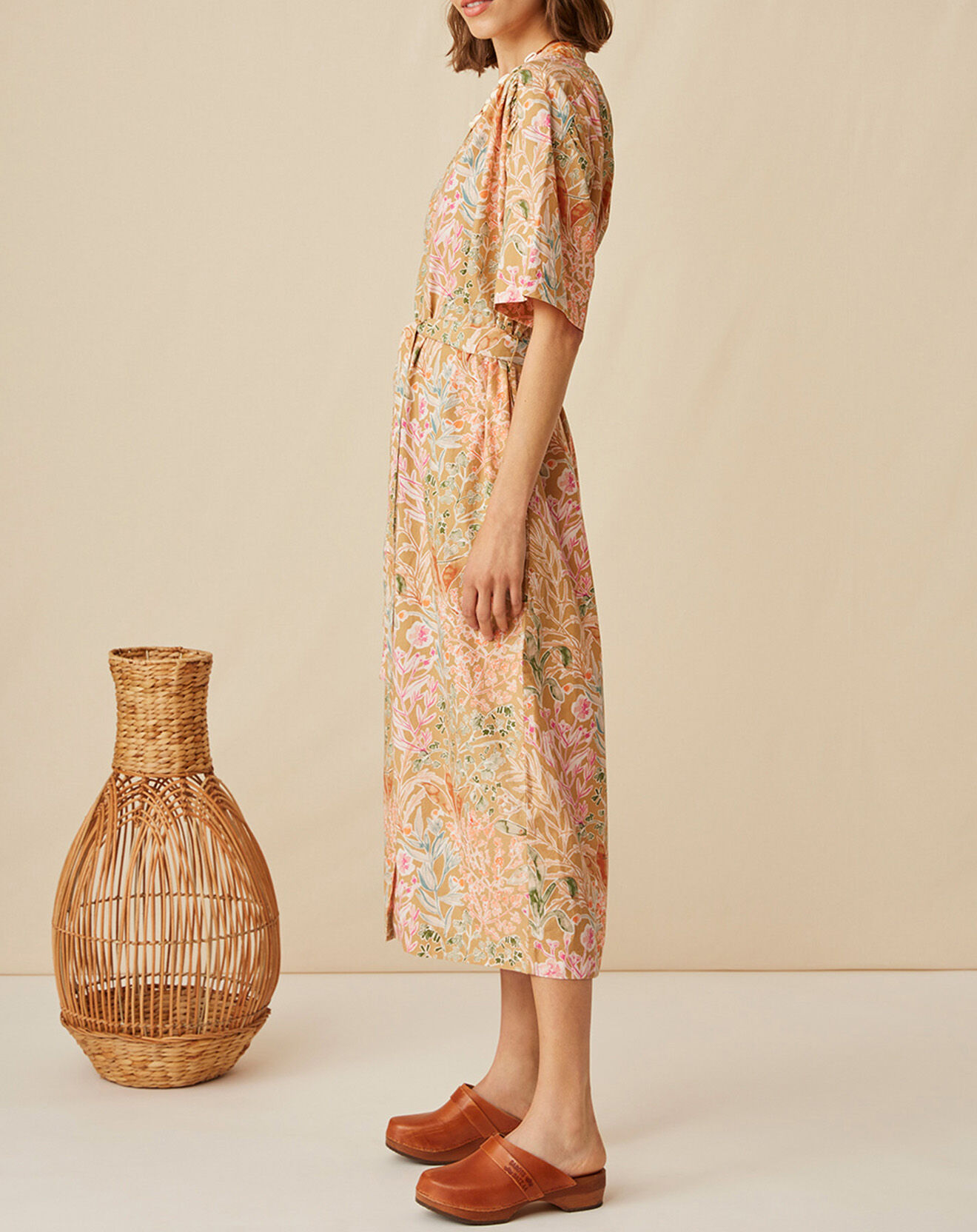 Harris Wilson Robe en Popeline Erminio imprimée garrigue multicolore