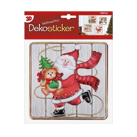 Trötsch Weihnachts 3D Dekosticker, sortiert