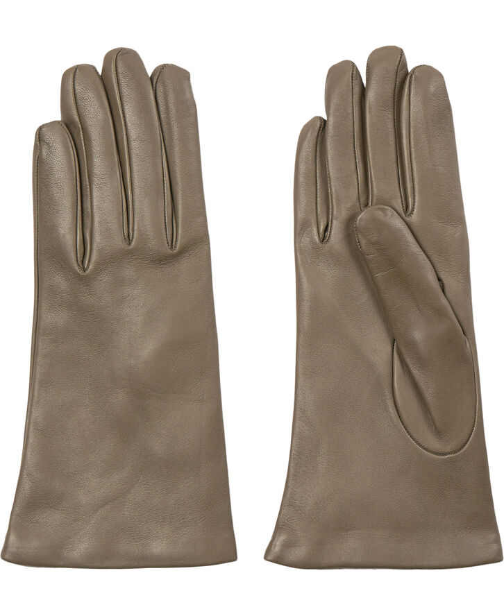 Magasin du Nord Collection Læderhandsker med uld Grafe leaf