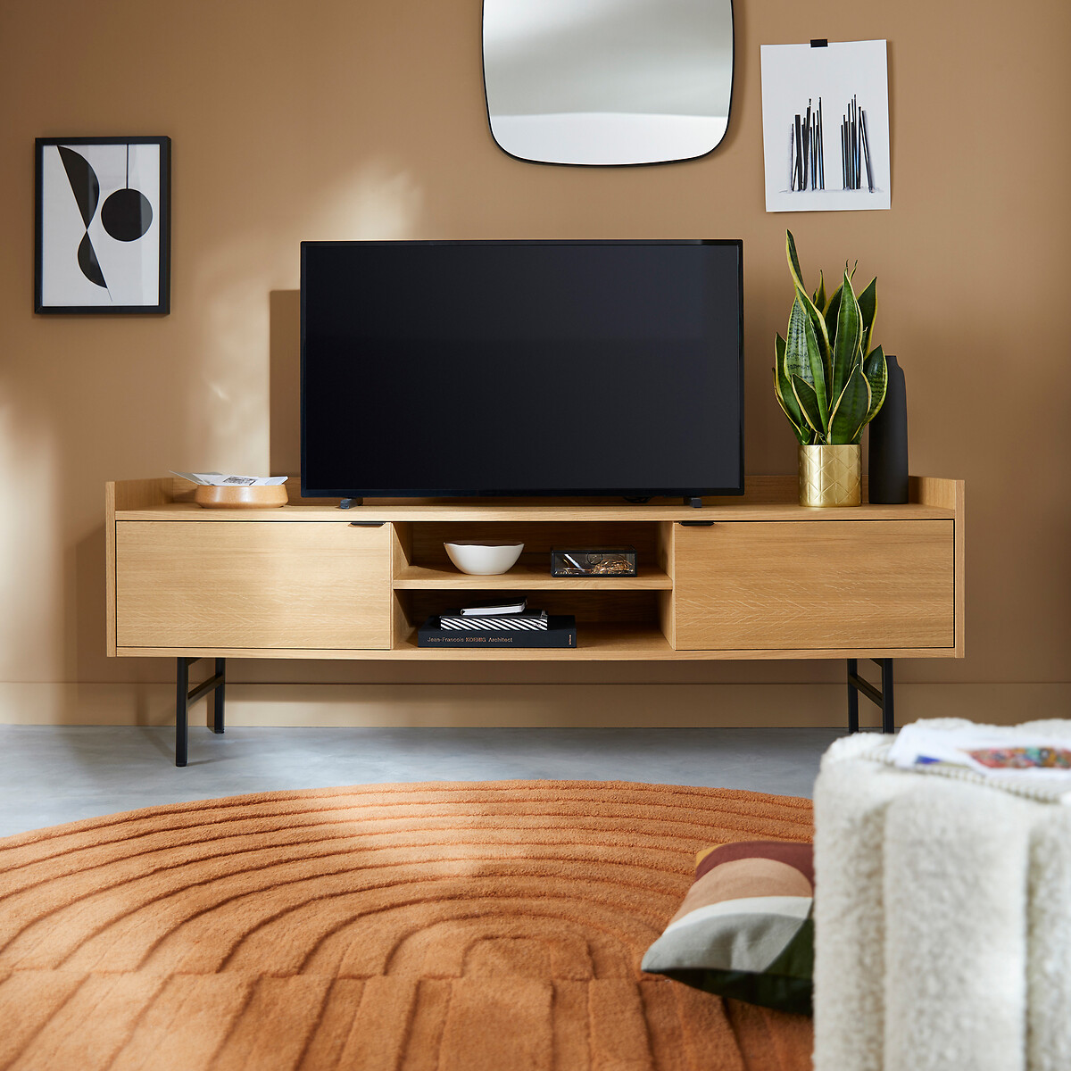 LA REDOUTE INTERIEURS<br>Armário TV/hi-fi longo em carvalho L175 cm, Volga
