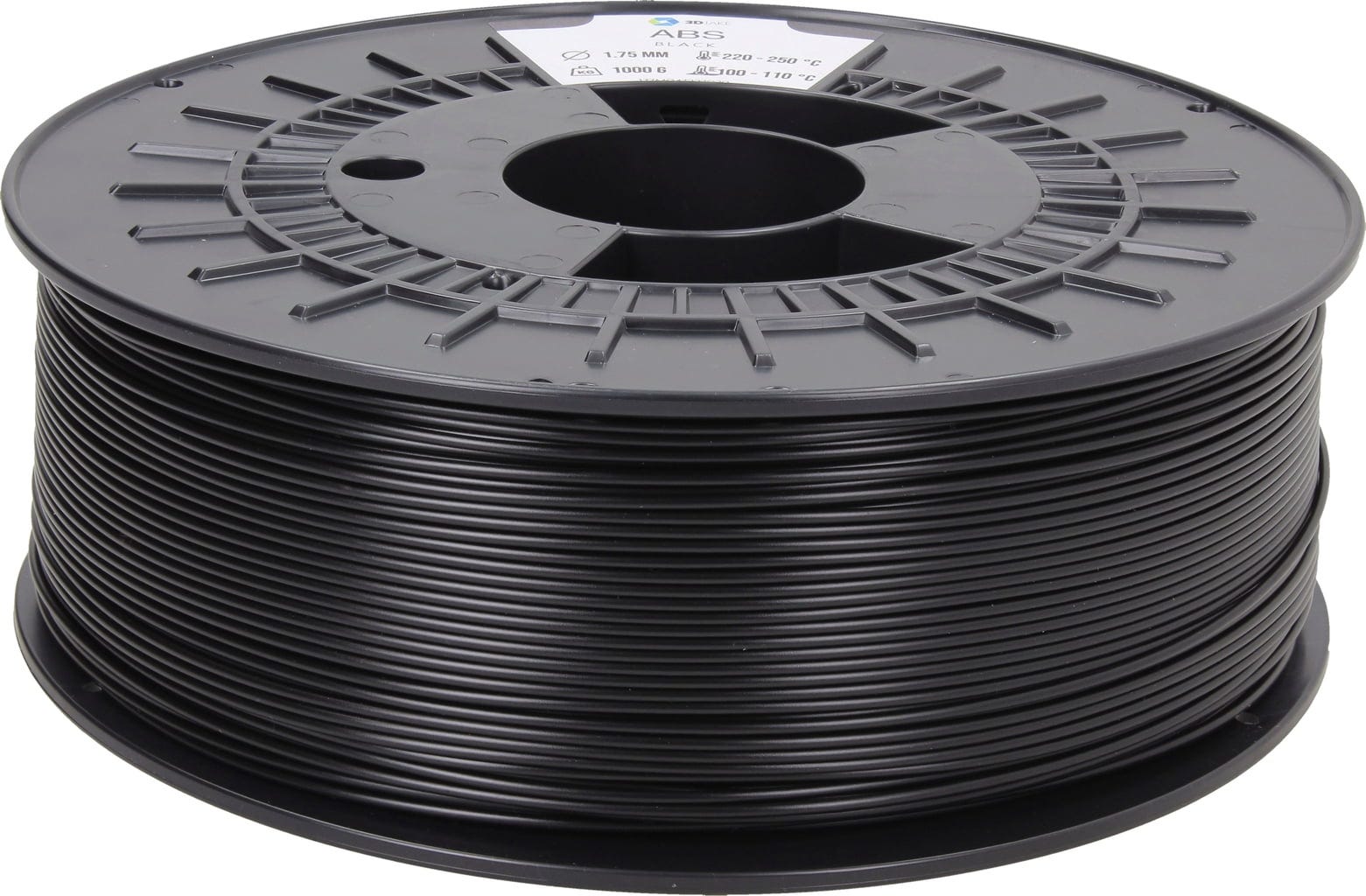 3DJAKE  ABS Schwarz, 1,75 mm / 1000 g    ABS Filament für industrielle Anwendungen in Schwarz