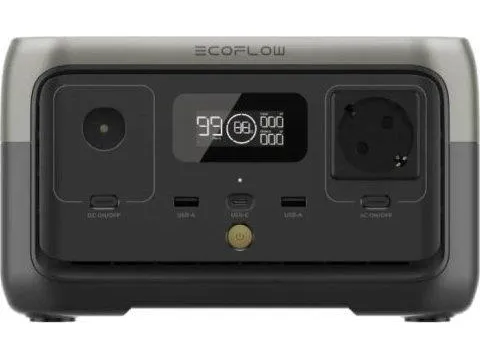 EcoFlow RIVER 2 - Transportabel strømstation - AC 220-240 / DC 11-30 / 5/9/12/15/20/24 V - litiumjernfosfat - 256 Wh - Wi-Fi, Bluetooth - output-stikforbindelser: 5 - Europa