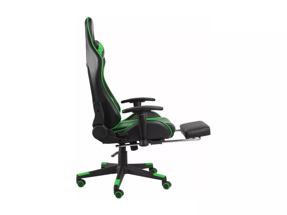 Chaise de jeu pivotante avec repose-pied Vert PVC