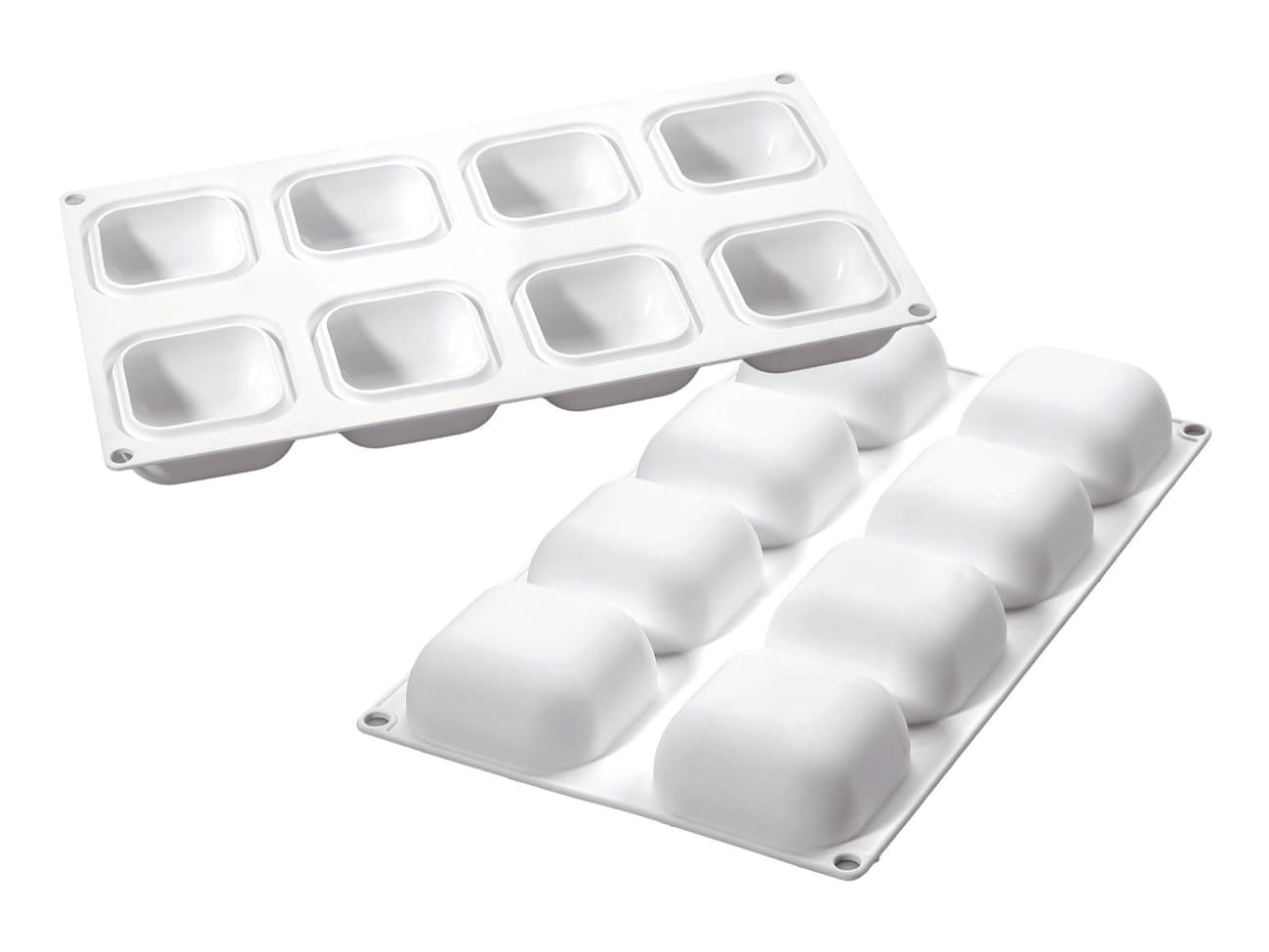 Moule silicone - 8 carrés bombés - 30 x 17,5 cm - Silikomart